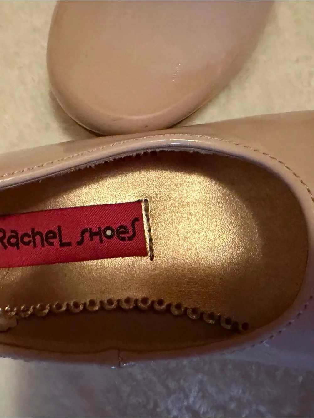 Rachel Shoes Blush Patent Mary Jane Dress Shoes Bow Girls Size 7C